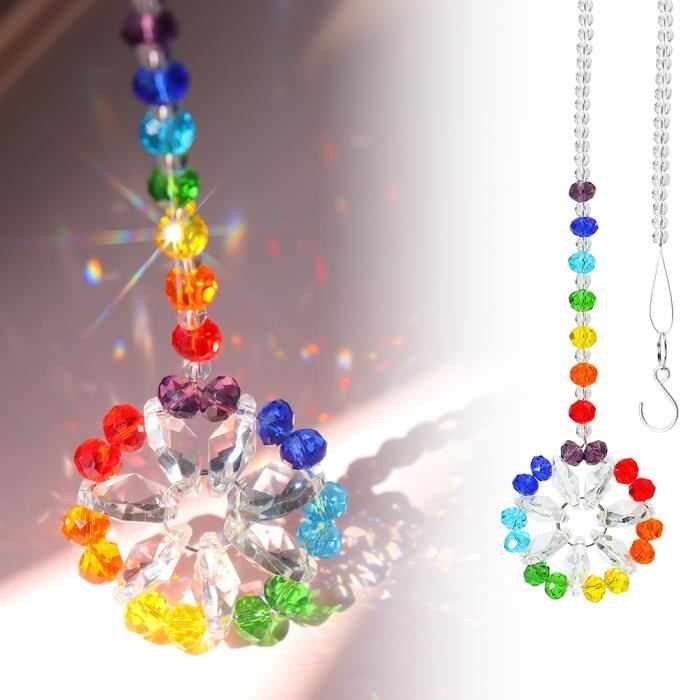 Carillon à vent,Cristal carillons étoile lune pendentif rystals boule prisme soleil lumière Carillon à vent,Cristal carillons étoile lune pendentif rystals boule prisme soleil lumière