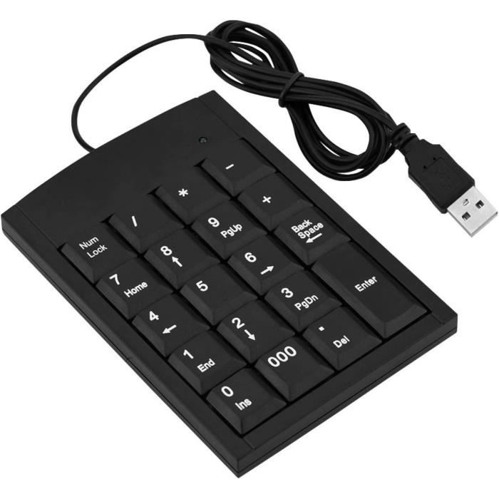 Clavier Numérique 19 Touches USB - Pavé Calcul Portable Ultra Mince Pour Ordinateur Et Tablette
