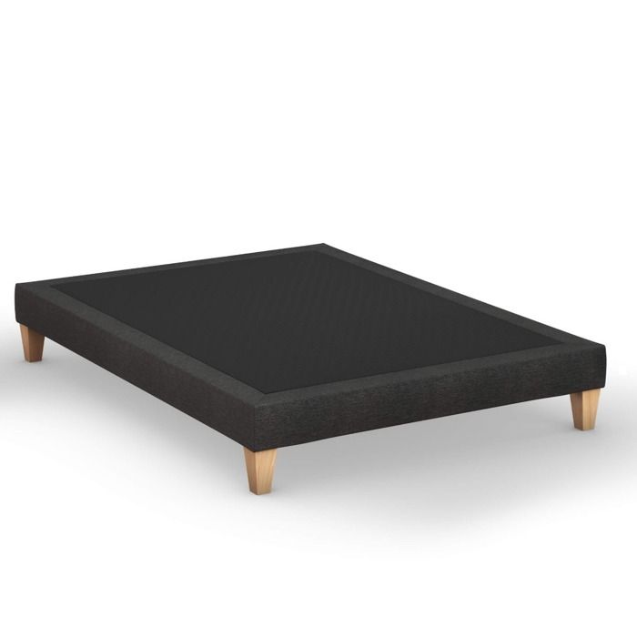 Sommier déco tapissier nuit noire - SOMEO 160x190 - Ebène - Garantie 5 ans - Someo Sommier déco tapissier nuit noire - SOMEO 160x190 - Ebène - Garantie 5 ans - Someo