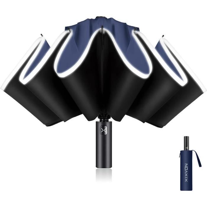 Parapluie Inversé BMW LED Coupe-vent Réfléchissant - Bleu - Neuf Avec étiquettes