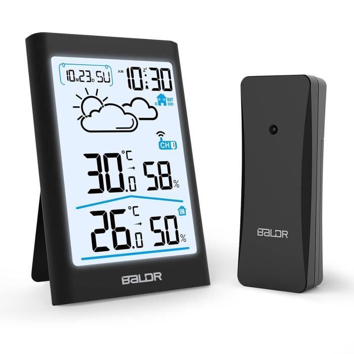 Station Météo Sans Fil LEVIPE - Thermomètre Hygromètre 3 Capteurs Ecran LED