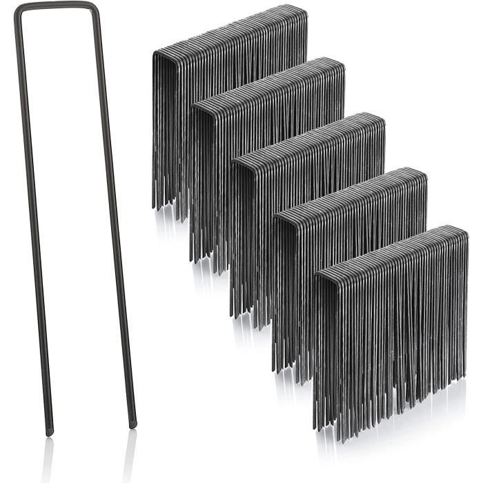 50 Piquets En Acier Galvanisé GardenMate - 15 Cm De Long, Pour Gazon Synthétique, Toiles De Paillage - Fixation Solide