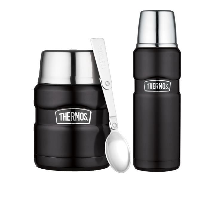 Thermos à Soupe 2 L En Acier Inoxydable - Récipient Isotherme Pour Aliments Chauds, Compartiment Séparé | Idéal Travail, Pique-nique, Voyage