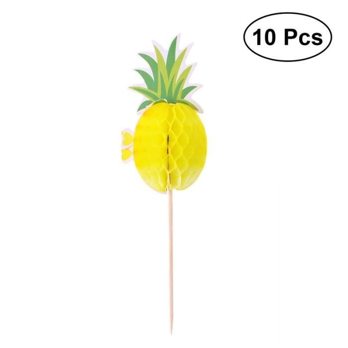 10 Pcs Hawaii 3d Ananas Gateau Topper Gateau Picks Decoration Pour Tropical Summer Hawaii Partie Cdiscount Maison 10 Pcs Hawaii 3d Ananas Gateau Topper Gateau Picks Decoration Pour Tropical Summer Hawaii Partie Cdiscount Maison