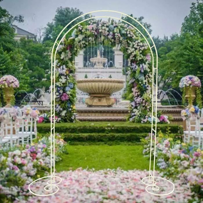 Arche De Jardin En Fer Forgé HOMTAKIE - Treillis Plantes Grimpantes Décoration Extérieure