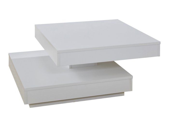 trendteam smart living table basse de salon, béton/blanc, 70 x 35 x 77 cm