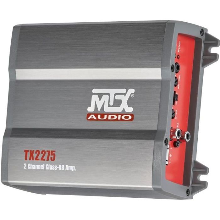 MTX TX2275 Amplificateur voiture 2x110W RMS 2 ou 1x220W RMS 4 Filtres actifs variables Entrées haut niveau