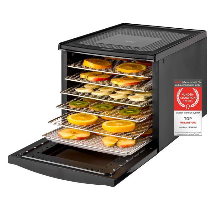 Déshydrateur Alimentaire SECCO6PRO 6 Plateaux Inox 600W - Thermostat Variable