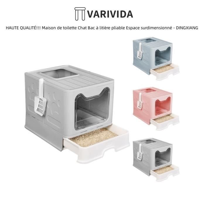 Comparer les prix de HAUTE QUALITÉ!!! Maison de toilette Chat Bac à litière pliable Espace surdimensionné - DINGXIANG