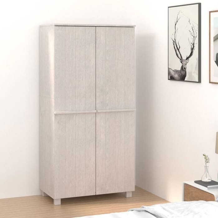 vidaXL Garde-robe HAMAR Blanc 89x50x180 cm Bois massif de pin 340481