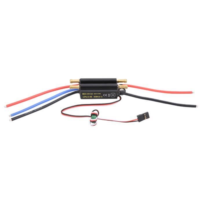 Contrôleur De Vitesse ESC 65A étanche Pour Modèles RC - Brushé, Prise T, Compatible 2-3S LiPo, Axial, Traxxas