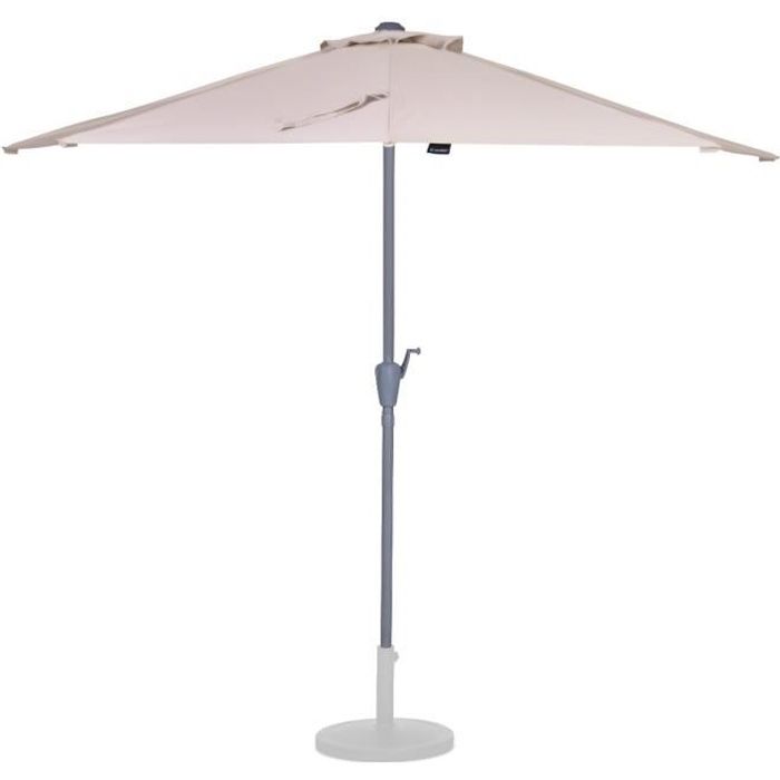 Parasol de balcon – Semi-circulaire – 270x135cm – UV résistant –Beige – housse de protection incl. - Parasol Magione
