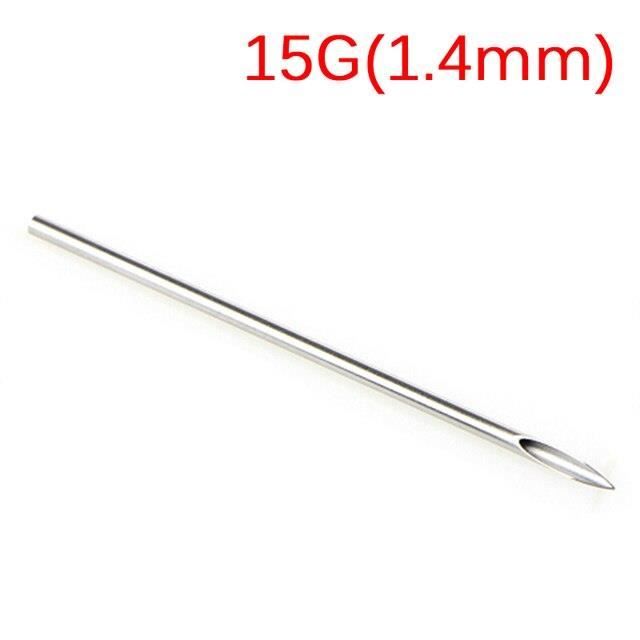 Unihuby Lot de 20 aiguilles de piercing pour cathéter calibre 16 pour oreille, nez, oreille, nez, outils de perçage (16 g