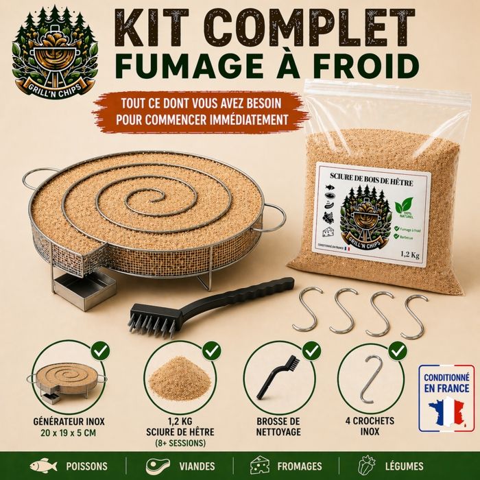 Sciure De Hêtre 9kg Pour Fumoir à Froid - Granulométrie 0,5-1mm - Pour Viande, Poisson, Fromage