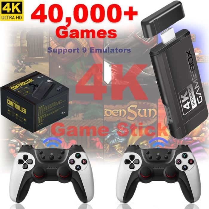 M8 Pro 64G - Console de jeu vidéo, clé TV HD, 4K, 20000 jeux, manettes