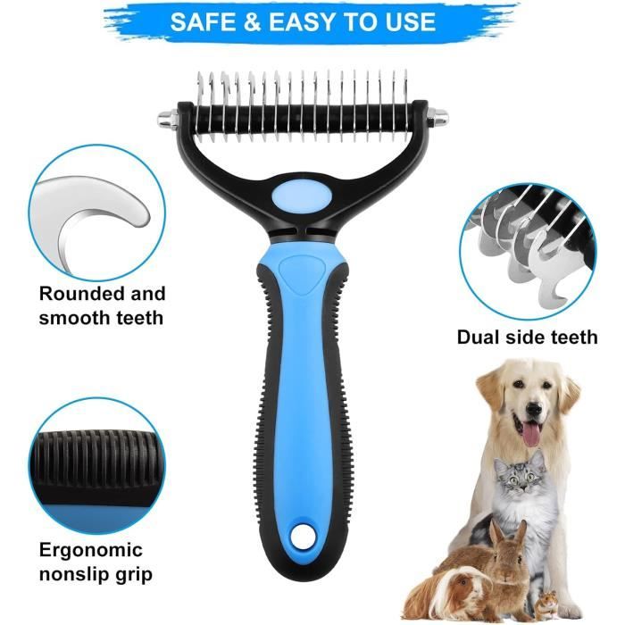 Brosse à Peluches Réutilisable Double Face - Pour Poils De Chien - Sans Marque