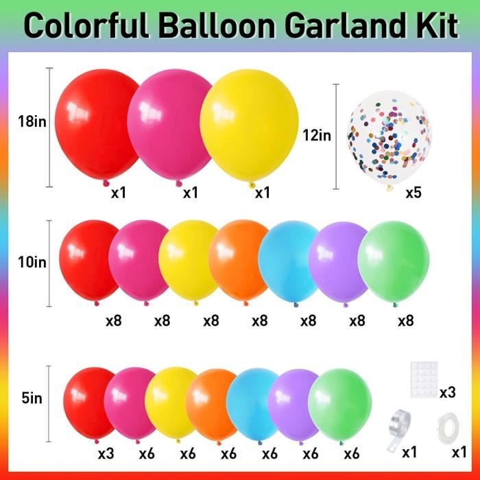 Fille 103 pièces Kit Violet Ballons Violet Guirlande De Ballons