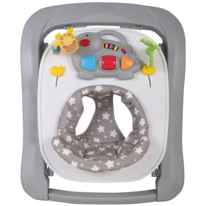 Trotteur bebe ZOO gris FREEON Evolutif Sonore A partir de 9 mois Cdiscount Puericulture Eveil bebe