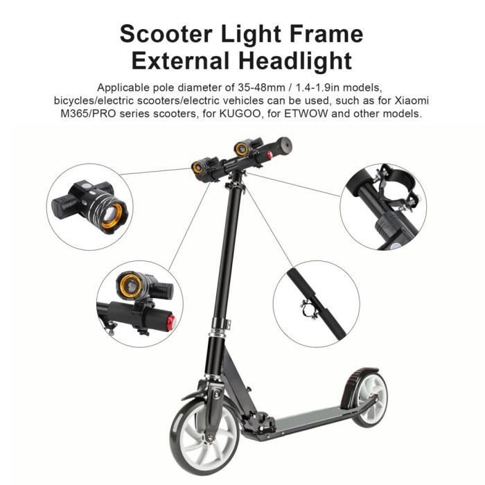 Scooter électrique avant Led lumière