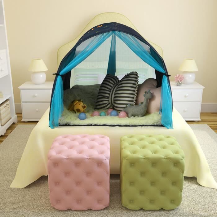 COSTWAY Tente de Lit Enfants Tente de Rêve Galaxie Portable avec
