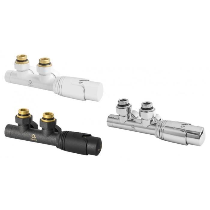 Kit Radiateur Kit de radiateur thermostatique composite coudé anthracite - Cdiscount ...