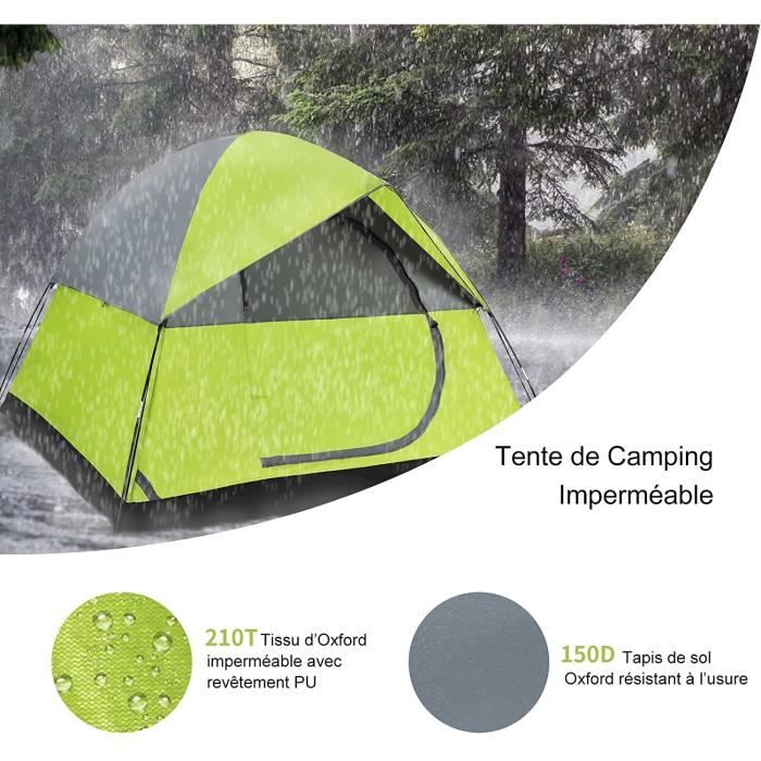 Tente De Camping 5 Personnes GOPLUS – Double Couche, Fenêtres En Maille – 248 X 248 X 230 Cm