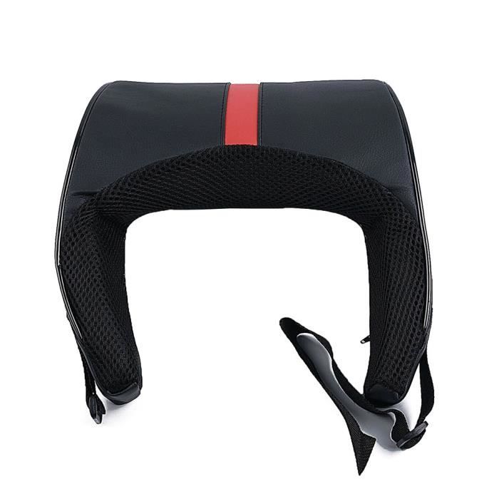 2 Appuie-têtes Auto En Simili Cuir PU Avec Rembourrage Coton - Noir - Neuf