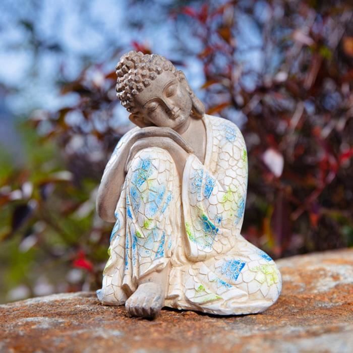 Statuette de Bouddha Céramique Bouddha Head Statue Méditant Shakyamuni
