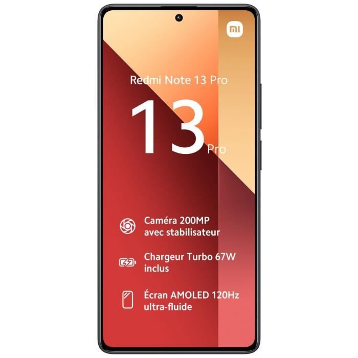Xiaomi Redmi Note 13 5G 8Go/256Go Noir - Téléphone portable