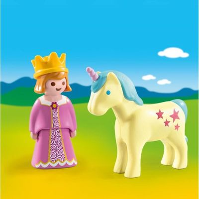 PLAYMOBIL - Princesse et licorne - Voiture et figurine - JEUX