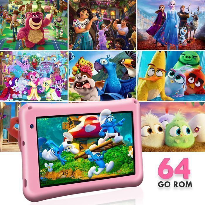 Tablette Enfants Avec Wifi 6, Android 13, 7Go Ram + 64Go Rom (1Tb Tf), Tablette Educative 8