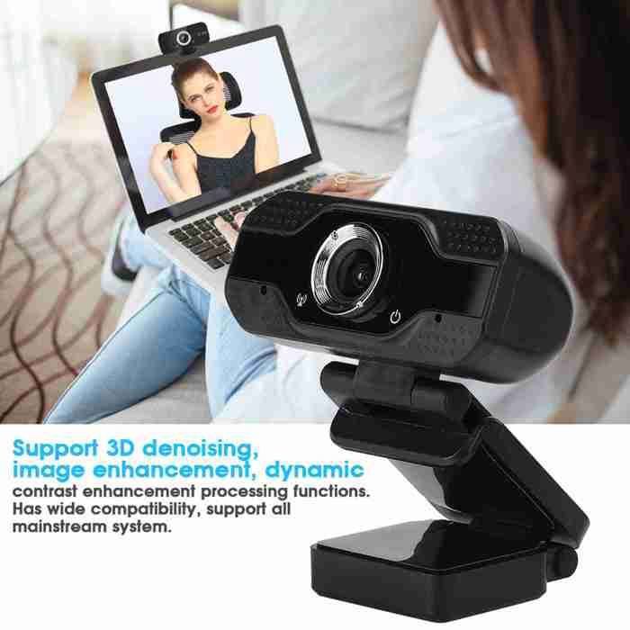 Webcam PC USB 720P – Micro Intégré, Pivot 360°, Clip Réglable, Sans Pilote, Pour Visio, Streaming, Cours