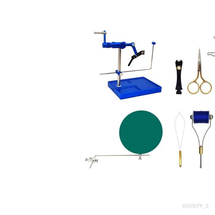 Kit D'Attache De Mouches Dioche – Étau Avec Mâchoire 1 Mm, Support De Fil, Ciseaux, Aiguille, Pour Fabrication De Leurres