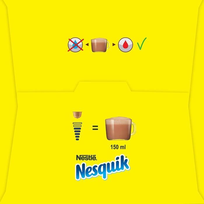 Nescafé Dolce Gusto Nesquik - Chocolat - 96 Capsules (Pack de 6 boîtes x  16) : : Epicerie