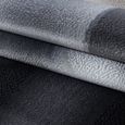 Tapis de salon moderne designe motif des vagues courte pile Noir Gris (80x300 cm)-3