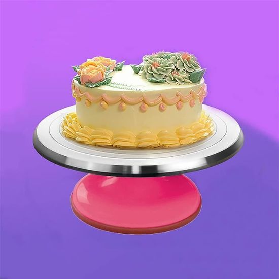 Plateau tournant et inclinable - pour décoration gâteau - Ø 23 cm -  Martellato - Meilleur du Chef