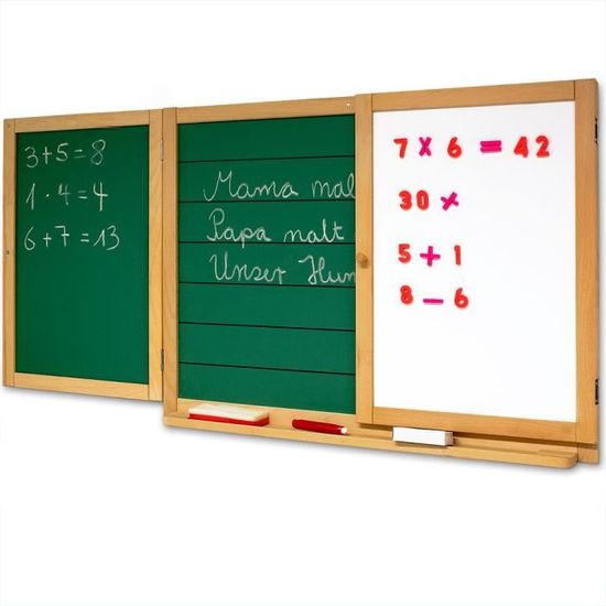 Grand Tableau à Craie Et Magnétique Mural Enfants Achat Vente Tableau Enfant Cdiscount