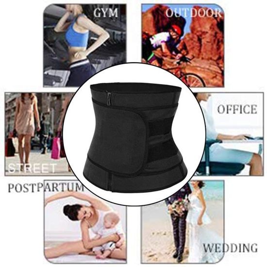 Ceinture De Sudation Pour Femme – Rtyweth, Réglable En 5 Tailles (S à 2XL), Gainante, En Polyester, Pour Perte De Poids Et Soutien Lombaire