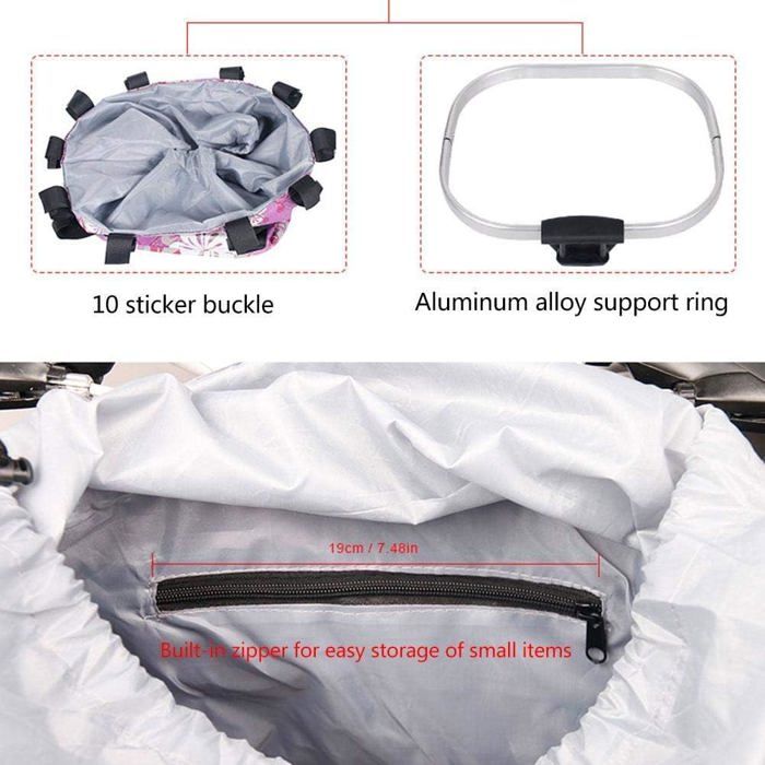 Panier Vélo Amovible Porte-Chien – Polyvalent, Pliable, Imperméable – Pour Courses Et Camping (Marron)