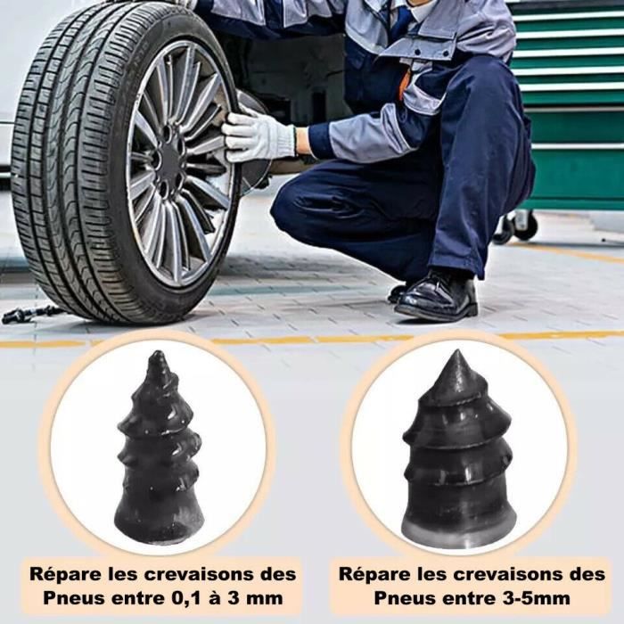 9pcs Kit de Réparation Pneu Tubeless Voiture Moto Auto Crevaison + 5X Mèche  Neuf