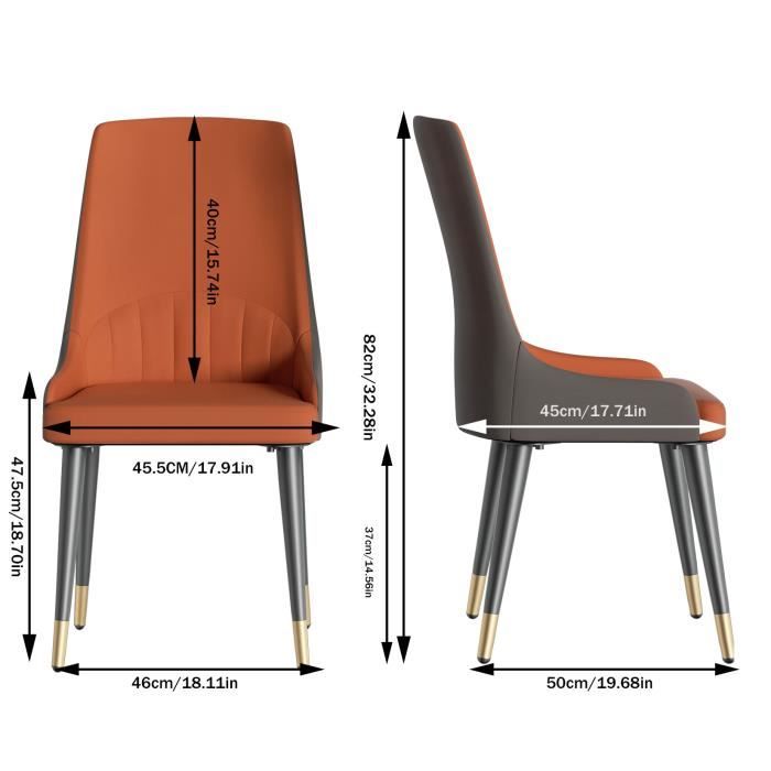 Lot de 2 Chaise Salle à Manger Chaise Cuisine Design Confortable ...