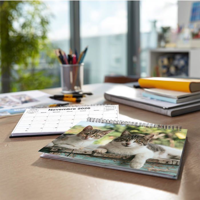 Calendrier Mural Papier 2026 à Colorier Coloriage Détente 100% Recyclable Sans Plastique
