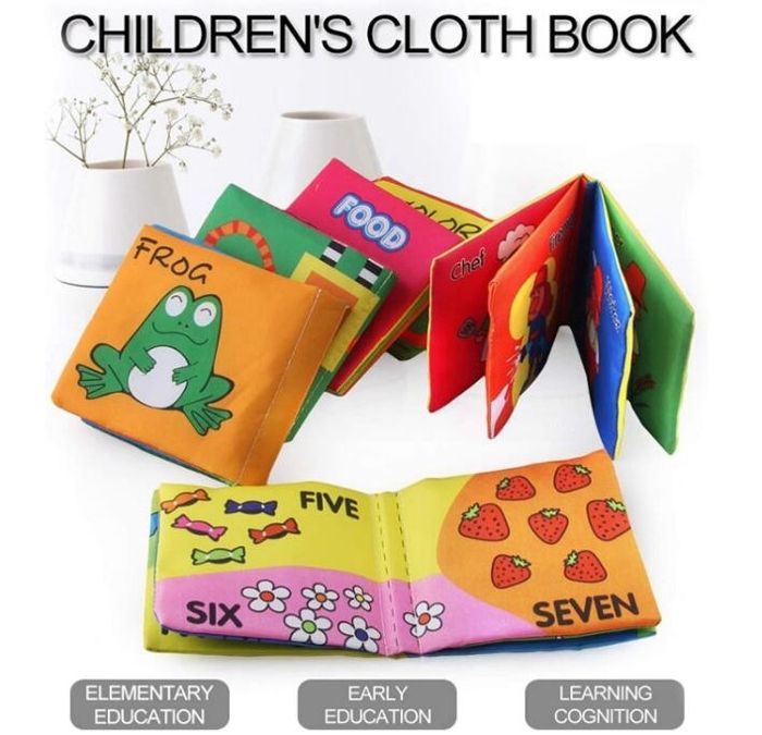 Livre En Tissu D'éveil Pour Bébé 0-3 Mois - Avec Sons Froissés, Crépitants Et Queues Texturées - Cadeau Naissance Idéal - Lavable