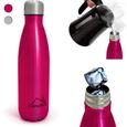 CampTeck 500ml Rose Bouteille D’eau Acier Inoxydable Gourde Sports Isolée Camping Thermos-0
