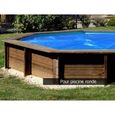 Bâche à bulles pour piscine bois ronde Ø 4,00 m - Sunbay Bleu - Épaisseur 400 microns-0