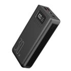 BAKLON Batterie Externe 30000mAh Recharge Rapide Numéro portable de grande capacité Show Power Bank - Noir