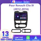 Junsun Autoradio 4G Android 13 6Go+128Go pour Renault Clio 2012-2016 avec 10'' Écran 4G SIM Carplay Android Auto GPS Bluetooth RDS