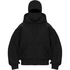 GUIGUOGUO Sweat à Capuche Zippé - FINDPITAYA - Noir - Manches Longues - Col Capuche - Pour Homme