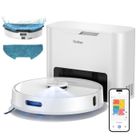 Redkey R10 Aspirateur Robot 4000 Pa avec Station de Vidange,avec Navigation LDS,pour Tapis, Poils d’Animaux et Sols Durs