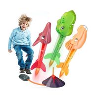 Jouet Enfant - Fusée Dinosaure - Cadeau Garçon 3-8 Ans - Jouet d'Extérieur - 3 Fusées Dinosaures - Blanc